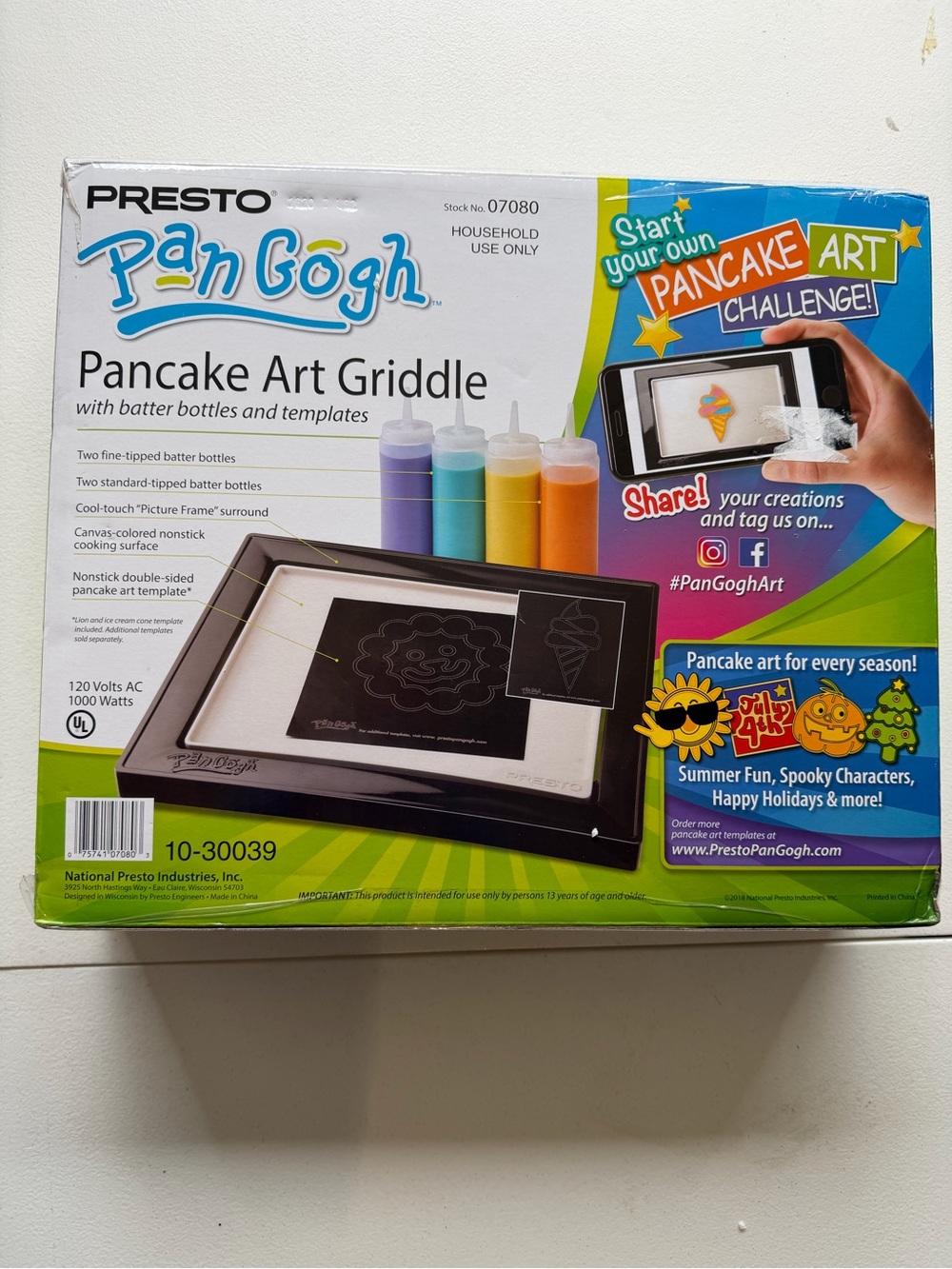 Presto 07080 Pan Gogh Griddle and Pancake Kit Open Box